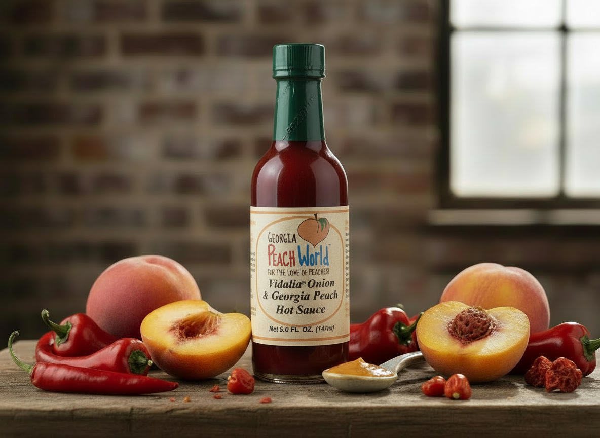 Vidalia Onion & Georgia Peach Hot Sauce – Georgia Peach World