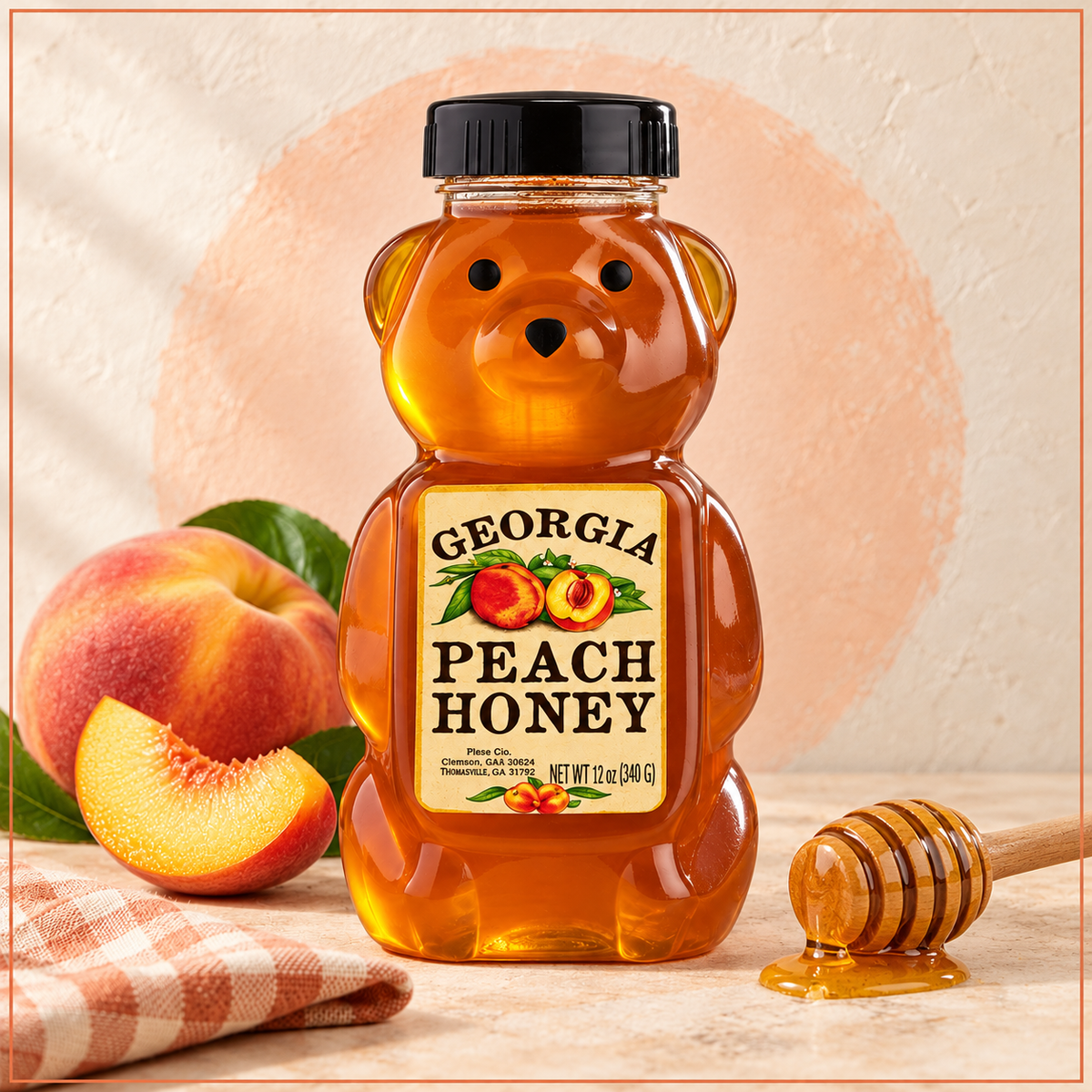Georgia Peach Infused Honey