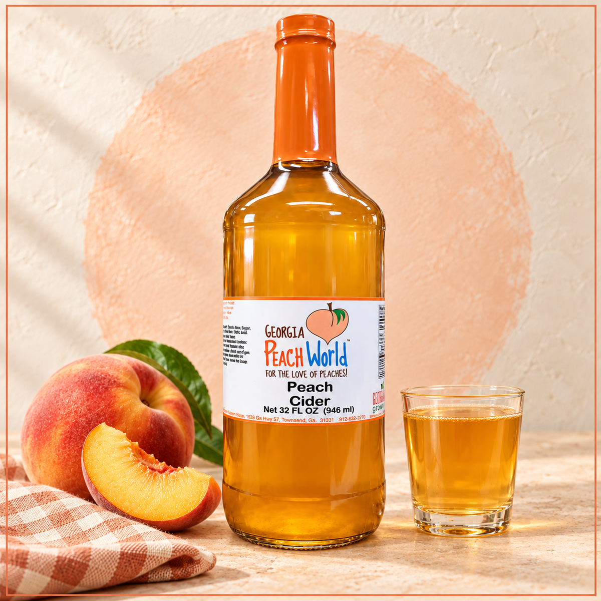 Peach Cider 32 oz (quart)