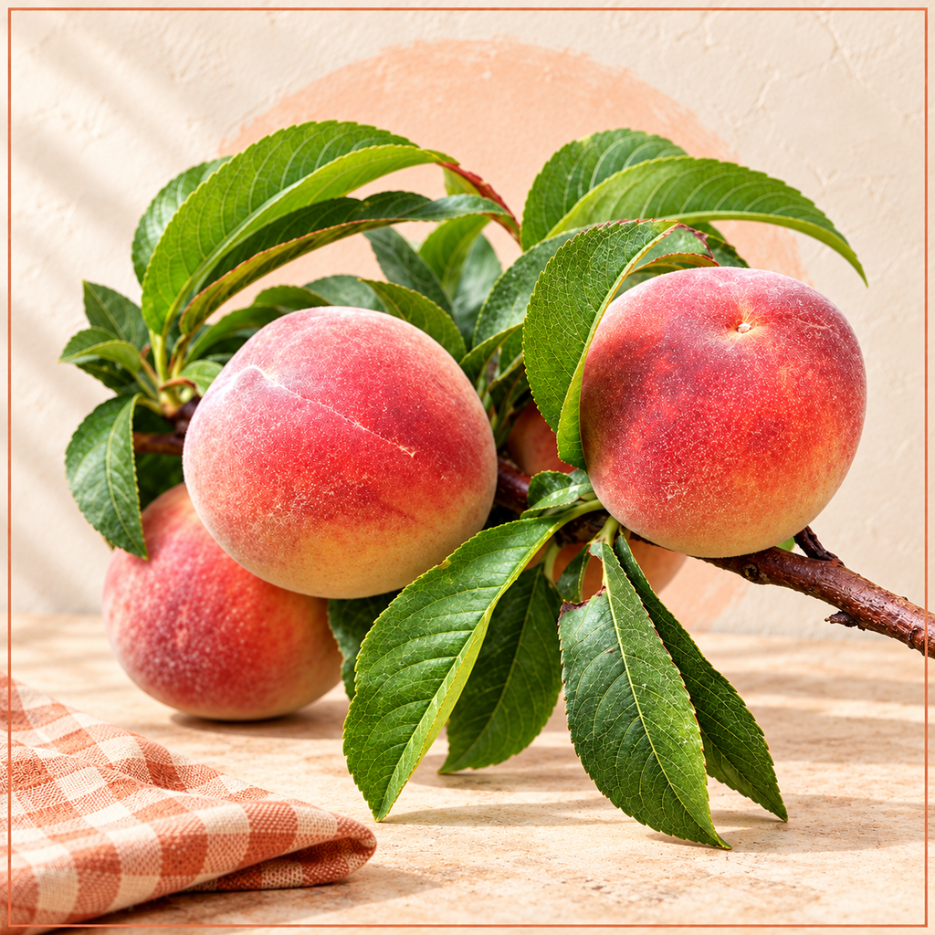 Tropic Beauty Dwarf Peach Tree Grafted  Low Chill, Self-Fertile, Sweet & Juicy Fruit for Warm Climates (USDA Zones 8-10)
