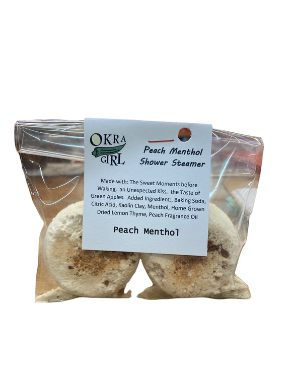 Peach Menthol Shower Steamer by Okra Girl