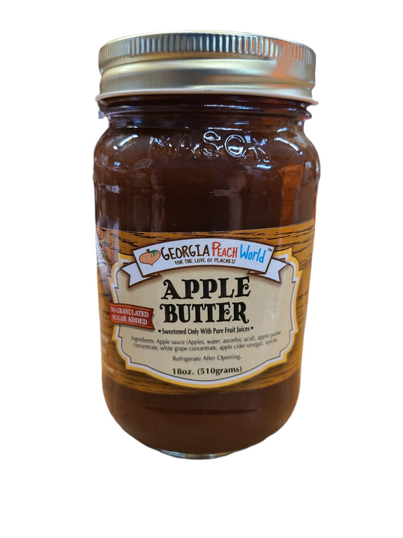Standard Mason Jar containing no sugar added Apple Butter