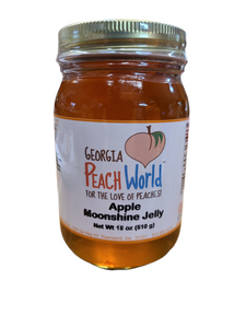 Standard Mason Jar containing apple flavored moonshine jelly
